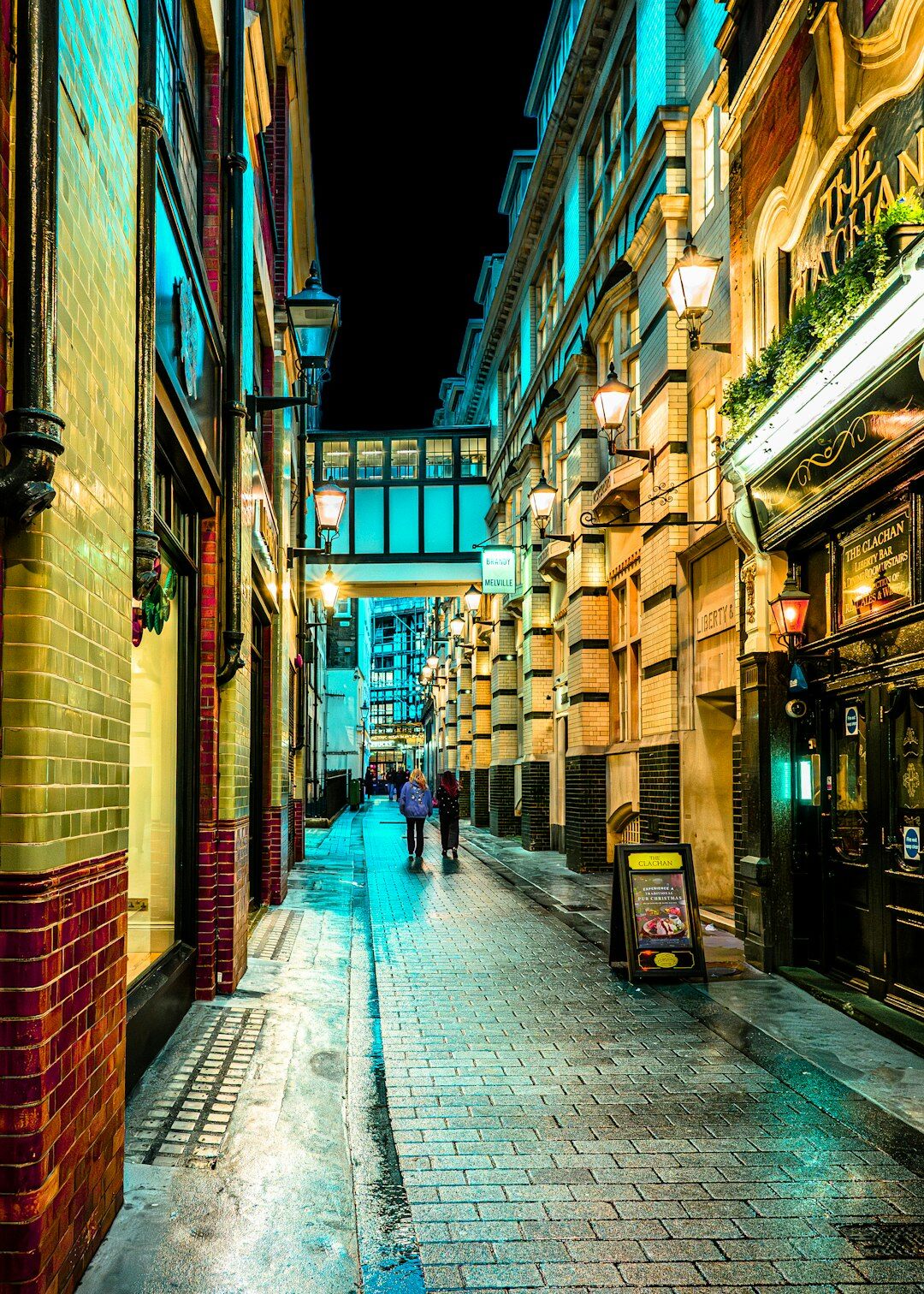 old london street at night