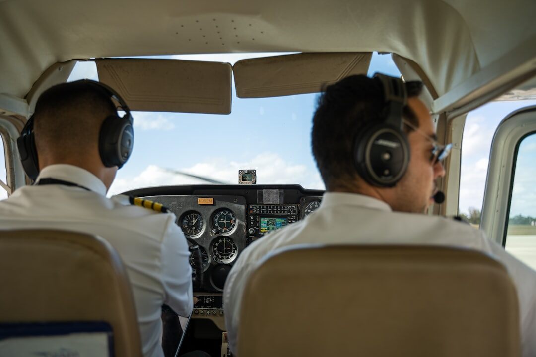 vintage airplane cockpit